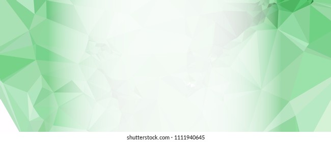 Modern abstract horizontal background with white transparent gradient for text or photos. Geometric low polygonal backdrop for web, covers, presentations layouts, title backgrounds. Vector clip art.