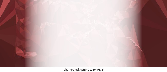 Modern abstract horizontal background with white transparent gradient for text or photos. Geometric low polygonal backdrop for web, covers, presentations layouts, title backgrounds. Vector clip art.