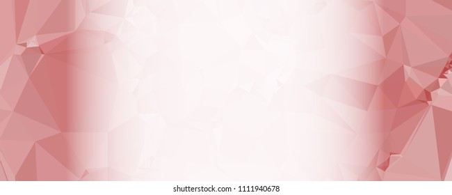 Modern abstract horizontal background with white transparent gradient for text or photos. Geometric low polygonal backdrop for web, covers, presentations layouts, title backgrounds. Vector clip art.