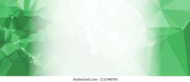 Modern abstract horizontal background with white transparent gradient for text or photos. Geometric low polygonal backdrop for web, covers, presentations layouts, title backgrounds. Vector clip art.