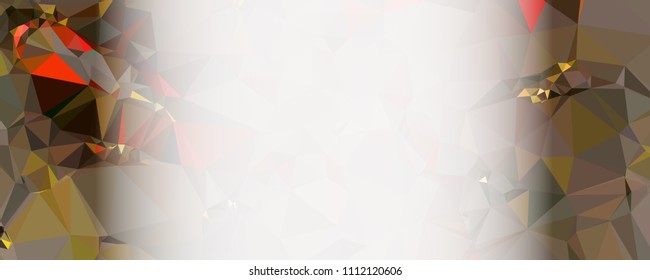 Modern abstract horizontal background with white transparent gradient for text or photos. Geometric low polygonal backdrop for web, covers, presentations layouts, title backgrounds. Vector clip art.