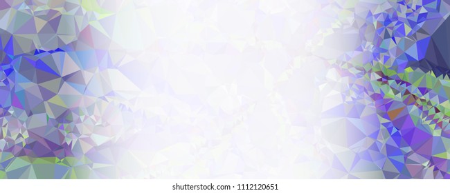 Modern abstract horizontal background with white transparent gradient for text or photos. Geometric low polygonal backdrop for web, covers, presentations layouts, title backgrounds. Vector clip art.