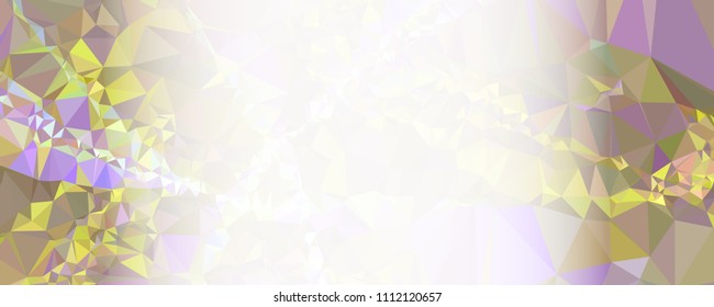 Modern abstract horizontal background with white transparent gradient for text or photos. Geometric low polygonal backdrop for web, covers, presentations layouts, title backgrounds. Vector clip art.