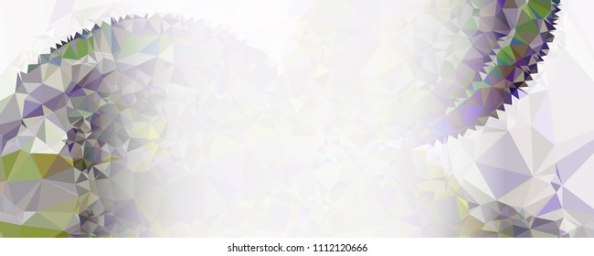 Modern abstract horizontal background with white transparent gradient for text or photos. Geometric low polygonal backdrop for web, covers, presentations layouts, title backgrounds. Vector clip art.