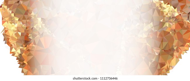 Modern abstract horizontal background with white transparent gradient for text or photos. Geometric low polygonal backdrop for web, covers, presentations layouts, title backgrounds. Vector clip art.