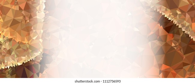 Modern abstract horizontal background with white transparent gradient for text or photos. Geometric low polygonal backdrop for web, covers, presentations layouts, title backgrounds. Vector clip art.