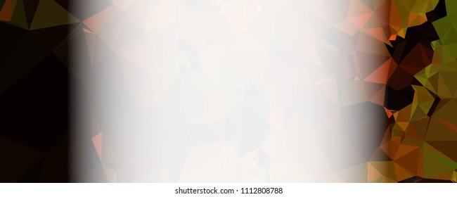 Modern abstract horizontal background with white transparent gradient for text or photos. Geometric low polygonal backdrop for web, covers, presentations layouts, title backgrounds. Vector clip art.