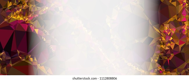 Modern abstract horizontal background with white transparent gradient for text or photos. Geometric low polygonal backdrop for web, covers, presentations layouts, title backgrounds. Vector clip art.