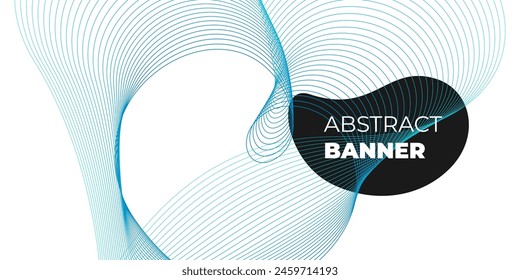 Modern abstract horizontal banner design. Colorful bright color halftone geometric linear wave pattern gradient texture for minimal dynamic flyer template. Future outline shapes composition. Eps