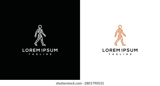 Modern Abstract Human Figure Logo Design