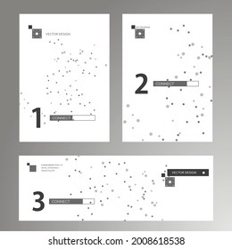 Icono abstracto moderno con diseño de líneas de conexión sobre fondo blanco para diseño decorativo. Icono de resumen. Diseño de vectores. Patrón vectorial. Símbolo de línea