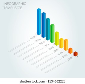 Modern abstract icon with data for web marketing design. Big data background vector illustration. Concept business strategy. Information icon, info sign, vector illustration.