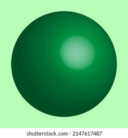 Modern abstract icon with green 3d sphere. Magnifying glass. Vector illustration. stock image. 
