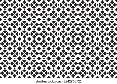 Modern abstract illustration with black and white circle shapes. Pattern for websites, landing pages. Vector illustration. Memphis pattern of geometric shapes for tissue and postcards. 