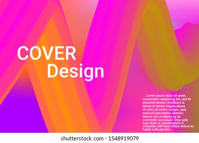 Modern abstract illustration with colorful 3d abstract wave background for banner design. Graphic abstract background. Design modern vector business concept. Business presentation.