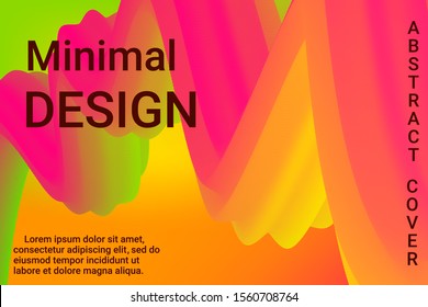 Modern abstract illustration with colorful 3d abstract wave background for banner design. Graphic abstract background. Design modern vector business concept. Poster design.