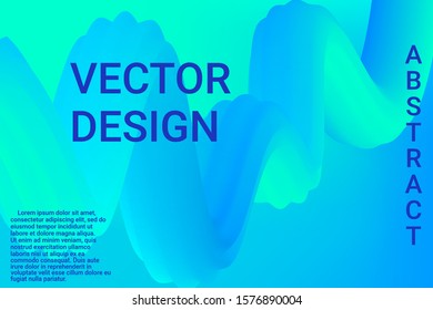 Modern abstract illustration with colorful 3d abstract wave background for banner design. Graphic abstract background. Design modern vector business concept. Business presentation.