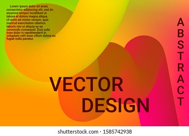 Modern abstract illustration with colorful 3d abstract wave background for banner design. Gradient abstract background vector.  Design modern vector business concept. Cartoon vector illustration.
