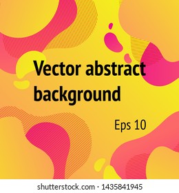 Modern abstract illustration with colorful fluid background. Gradient futuristic shapes. Wavy geometric template.