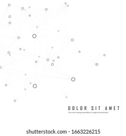 Modern abstract illustration with connect dots for web backdrop design. Tech science background. Vector geometric pattern. Social picture
