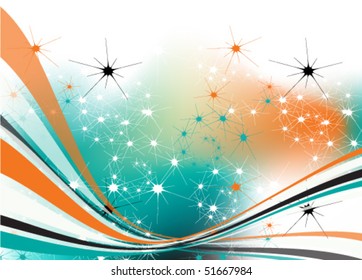Modern abstract illustration raster design