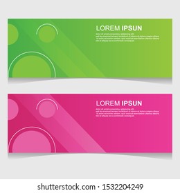 Modern Abstract illustration set. Contrast colors. Vector design layout for banners.