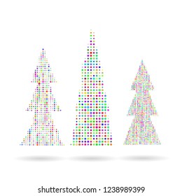 Modern abstract image of a Christmas tree