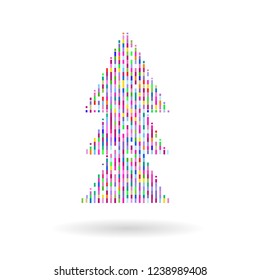 Modern abstract image of a Christmas tree