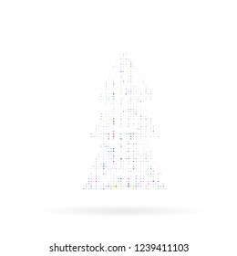 Modern abstract image of a Christmas tree