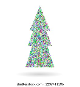 Modern abstract image of a Christmas tree