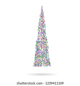 Modern abstract image of a Christmas tree