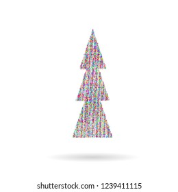 Modern abstract image of a Christmas tree