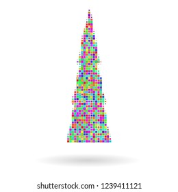 Modern abstract image of a Christmas tree
