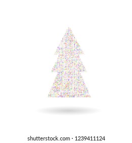 Modern abstract image of a Christmas tree