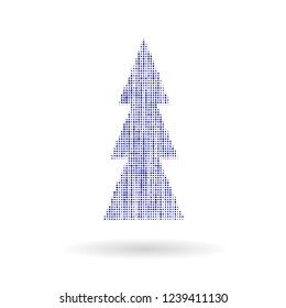 Modern abstract image of a Christmas tree