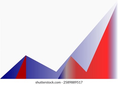 Modern abstract image featuring sharp triangular shapes and gradient shades of red and blue. Perfect for creative design usage, visual elements in presentations, or as background 