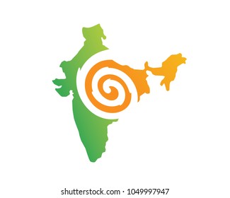 Modern Abstract India Business And Technology Logo