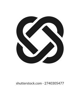 Modern Abstract Infinity Knot Logo – Geometric Interlocking Loop Symbol
