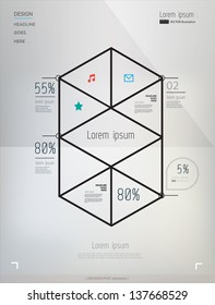 Modern, abstract info graphics elements in on light background. Vector illustration/eps 10