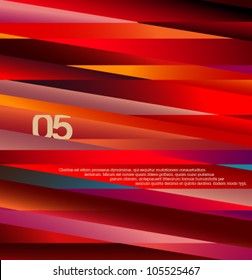 Modern abstract infographic illustration / graphic and web design / red version