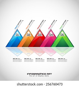 Modern Abstract Infographic template to display data, product ranking, services classification, statistics display,results and so on.