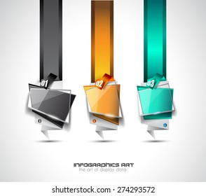 Modern Abstract Infographic template to display data, product ranking, services classification, statistics display,results and so on.