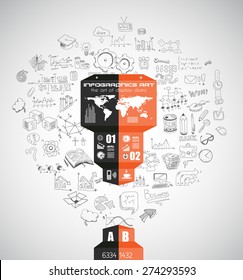 Modern Abstract Infographic template to display data, product ranking, services classification, statistics display,results and so on.