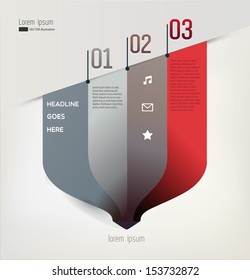 Modern, abstract infographics element on light background. Vector illustration/eps10.