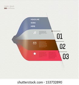Modern, abstract infographics element on light background. Vector illustration/eps10.