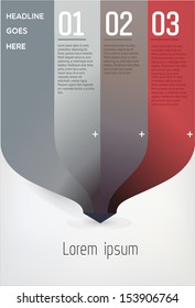 Modern, abstract infographics element on light background. Vector illustration/eps10.