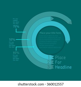 Modern, abstract infographics elements in a circle. Vector illustration/eps10.