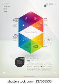 Modern, abstract infographics elements in on light background. Vector illustration/eps10.
