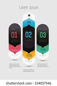 Modern, abstract infographics elements on light background. Vector illustration/eps10.