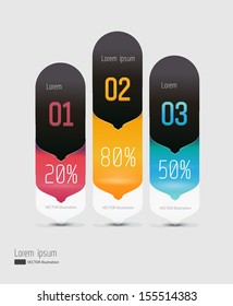 Modern, abstract infographics elements on light background. Vector illustration/eps10.
